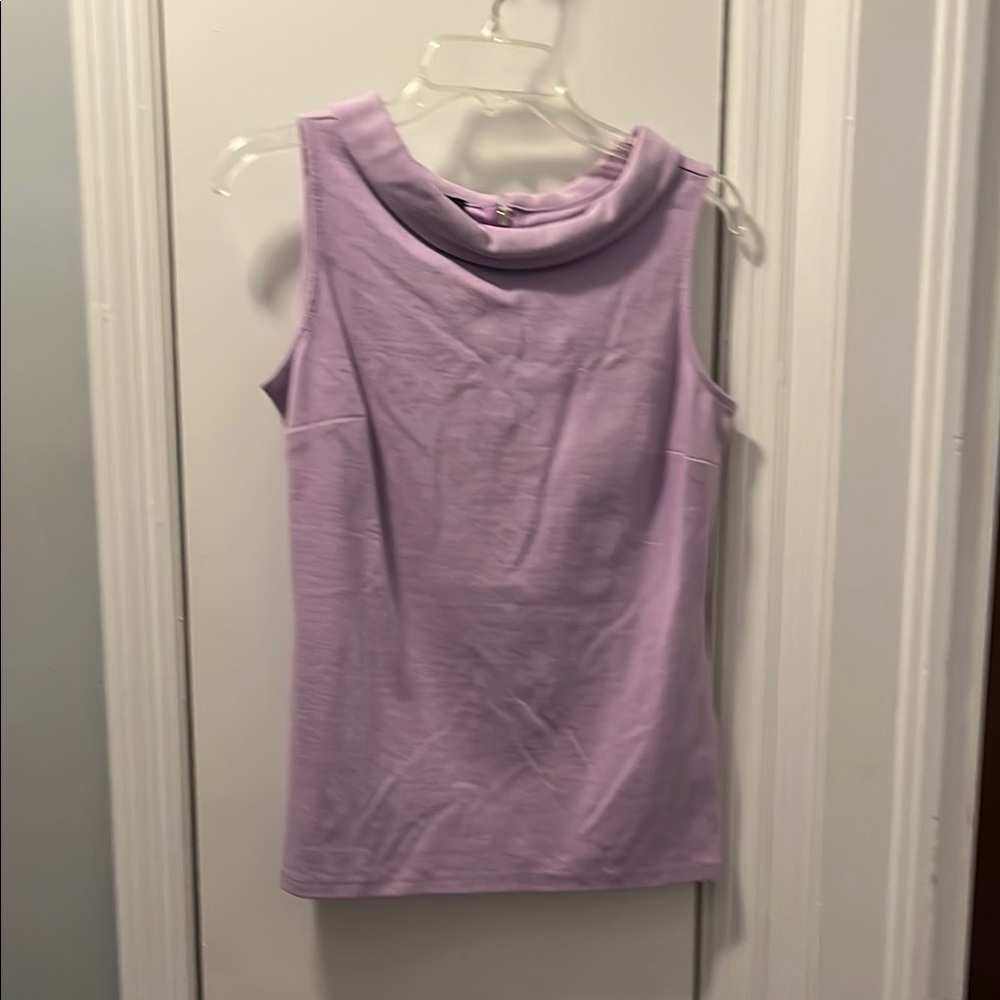 Talbots Purple Tank Top with Cowl Neckline